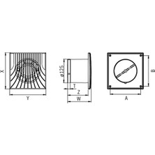 Bosch Fan 1500 DH W 125 Nem Sensörlü Ve Zaman Ayarlı Duvar Tipi Aksiyal Banyo Fanı