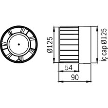 Bosch F1200 D 125 Kanal Tipi Aksiyal Fan