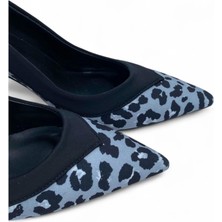 Zeynep Yıldırım Gri Leopar Desenli Yüksek Topuk Siyah Kadın Stiletto - Wild Noir
