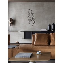 Dea Verde Minimalist Kadın Silueti Metal Duvar Tablosu
