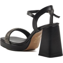 Ayakmod 336535 Z Siyah Kadın Platform Topuk Sandalet