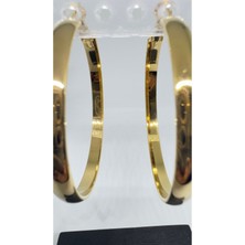 Stainless Steel Gold Kaplama Halka Küpe