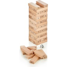 Numaralı Jenga Denge Oyunu Numaralı Tower Büyük Boy 54 Parça