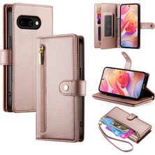 Samsung Galaxy A56 5g Kılıf Fermuarlı Cep Cüzdan Deri Telefon Kılıfı Askılı-Pembe (Yurt Dışından)
