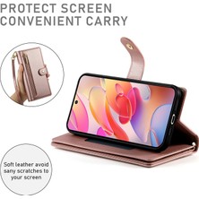 Samsung Galaxy A56 5g Kılıf Fermuarlı Cep Cüzdan Deri Telefon Kılıfı Askılı-Pembe (Yurt Dışından)