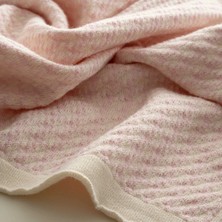 Ecocotton Baby Dream Bebek Battaniyesi %100 Organik Pamuk Örgü Pudra 80X90 cm