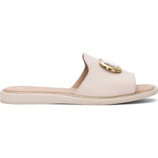 Venüs 2512205Y Kadın Deri Düz Terlik Bej