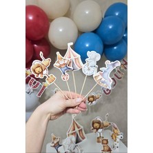 Pekshop Sirk Tema Kürdan Süsleri Çok Renkli Lüks Büyük Boy 10LU Paket Eğlenceli Parti Malzemeleri