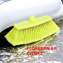 Toma Lüx Oto Yıkama  Fırçası Floresan Kıl Hortum Girişli Araba Yıkama Fırçası 20 cm