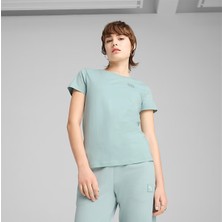 Puma Ess Elevated Tee Mavi Kadın Spor Tişört - 690894 67