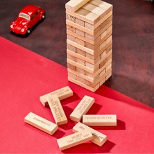 Cezalı Jenga Denge Oyunu Cezalı Tower Büyük Boy 54 Parça