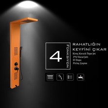 Flow Yapı Victoria Bakır Premium Masajlı Duş Paneli - Dikey Jakuzi - Robot Duş - El Duşu - Lüx Duş
