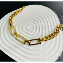 Bronz Steel Takı Gold Bileklik