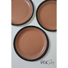 Retro Kraft Tarçın Karton Tabak 8 Li Paket