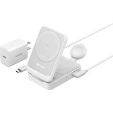 Anker Maggo Magsafe 3'ü 1 Arada Şarj Istasyonu White