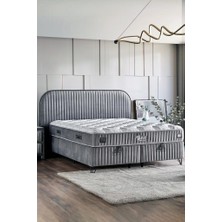 Niron Yatak Line Visco Yatak 160 x 200  cm  Çift Kişilik 28  cm  Visco Süngerli Yaylı Lüks Yatak Orta Sert Koyu Gri