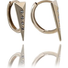 İzgi Taşlı Üçgen Küpe