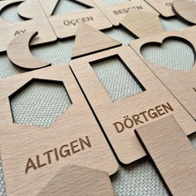 Ahşap Montessori Öğrenme Kartları, Çizgi Çalışması ve Eşleştirme, Geometrik Şekiller, 12'li Set