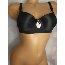 Shine Elegance Siyah Desteksiz Balenli Kadın Tek Sütyen