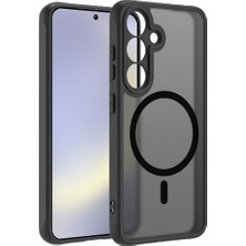 Samsung Galaxy A55 5g Kılıf Için Magsafe Skin-Touch Pc + Tpu Mat Arka Kapak ile Kamera Lens Koruyucu ile Uyumlu (Yurt Dışından)