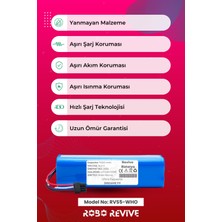 Robo Revive Dreame F9 Uyumlu Akıllı Robot Süpürge Bataryası (Ultra Kapasite) 14.4V 7000MAH Li-Ion Pil