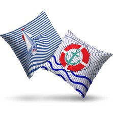 Moda Home Bedding Kırlent,dolgulu Kırlent,baskılı Kırlent,dekorasyon Kırlent(2 Adet) SET14