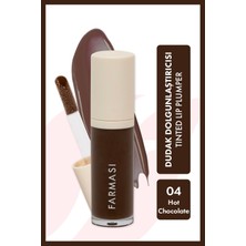 Farmasi 04 Hot Chocolate 8 ml Renkli Dudak Dolgunlaştırıcısı Kırmızı E Vitamini ile Doğal Etki