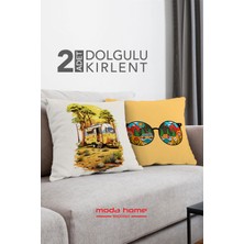 Moda Home Bedding Kırlent,dolgulu Kırlent,baskılı Kırlent,dekorasyon Kırlent(2 Adet) SET13