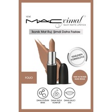 Mac Silky Matte Lipstick Nemlendirme Etkili Yoğun Renk Sağlayan Ruj -FOLIO 3.5GM