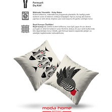 Moda Home Bedding Kırlent,dolgulu Kırlent,baskılı Kırlent,dekorasyon Kırlent(2 Adet) SET10