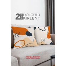 Moda Home Bedding Kırlent,dolgulu Kırlent,baskılı Kırlent,dekorasyon Kırlent(2 Adet) Set8