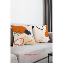 Moda Home Bedding Kırlent,dolgulu Kırlent,baskılı Kırlent,dekorasyon Kırlent(2 Adet) Set8