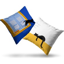Moda Home Bedding Kırlent,dolgulu Kırlent,baskılı Kırlent,dekorasyon Kırlent(2 Adet) Set7