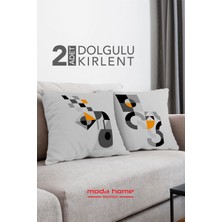 Moda Home Bedding Kırlent,dolgulu Kırlent,baskılı Kırlent,dekorasyon Kırlent(2 Adet) Set9