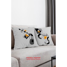 Moda Home Bedding Kırlent,dolgulu Kırlent,baskılı Kırlent,dekorasyon Kırlent(2 Adet) Set9