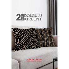 Moda Home Bedding Kırlent,dolgulu Kırlent,baskılı Kırlent,dekorasyon Kırlent(2 Adet) Set4
