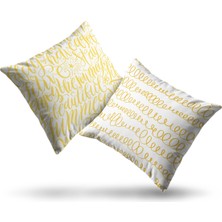 Moda Home Bedding Kırlent,dolgulu Kırlent,baskılı Kırlent,dekorasyon Kırlent(2 Adet) Set2