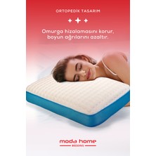 Moda Home Bedding 2 Adet Visco Bubbli Tombik Yastık MAVİ, Visco yastık, Ortopedik yastık