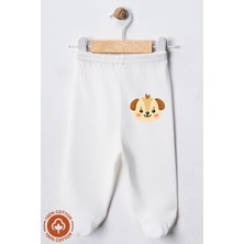 Unisex Bebek Penye Organik Pamuklu Hayvan Figürlü 0-6 Ay Patikli Bebek Tek Alt 6'lı Set