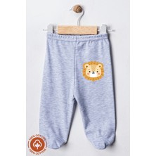 Unisex Bebek Penye Organik Pamuklu Hayvan Figürlü 0-6 Ay Patikli Bebek Tek Alt 6'lı Set