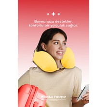 Moda Home Bedding Visco Ortopedik Seyahat Yastığı-Visco Yastık,çıkarılabilir Kılıf, Lüks Seyahat Yastığı Sarı