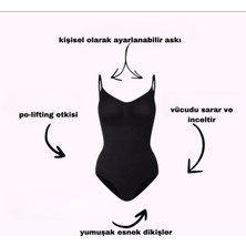 Comfort Seamless Bodysuit Askılı Toparlayıcı Inceltici Karın Giderici Kadın Dikişsiz Korse Shapewear