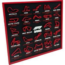 🏎 Formula 1 2025 Pist Haritası | 3D Baskı Dekoratif Tablo 🏁