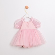 Ministok Berry Pul Payetli Pembe Renk Kız Çocuk Romper