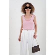 Zelish My Sister Pembe Delikli Triko Atlet