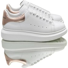Globalux Mcqueen Women's Sneakers - Sneaker In White/gold - Alexander Mcq Kadın sneaker
