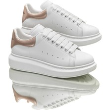 Globalux Mcqueen Women's Sneakers - Sneaker In White/gold - Alexander Mcq Kadın sneaker
