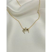 Has Altın Kaplama Orta Parmak 925K Kolye