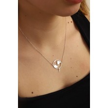 925 Ayar Gümüş Dünya Uçak Kolye