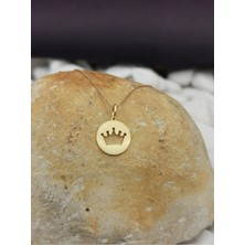 Has Altın Kaplama Taç 925K Kolye